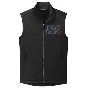 Distressed Donald Trump 2024 Gift Collective Smooth Fleece Vest