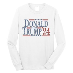 Distressed Donald Trump 2024 Gift Long Sleeve Shirt