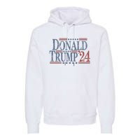 Distressed Donald Trump 2024 Gift Premium Hoodie