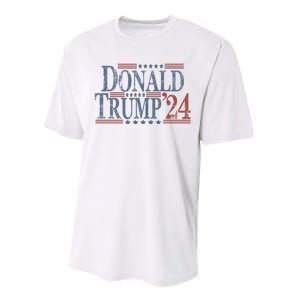 Distressed Donald Trump 2024 Gift Performance Sprint T-Shirt