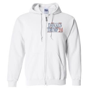 Distressed Donald Trump 2024 Gift Full Zip Hoodie