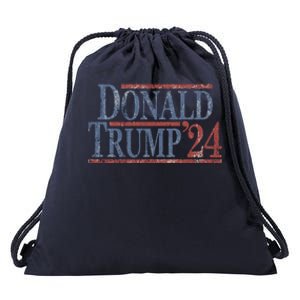 Distressed Donald Trump 2024 Donald Trump 24 Drawstring Bag