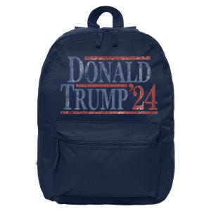 Distressed Donald Trump 2024 Donald Trump 24 16 in Basic Backpack