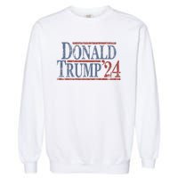 Distressed Donald Trump 2024 Donald Trump 24 Garment-Dyed Sweatshirt