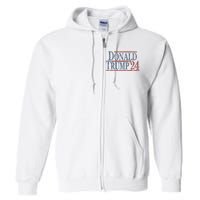 Distressed Donald Trump 2024 Donald Trump 24 Full Zip Hoodie