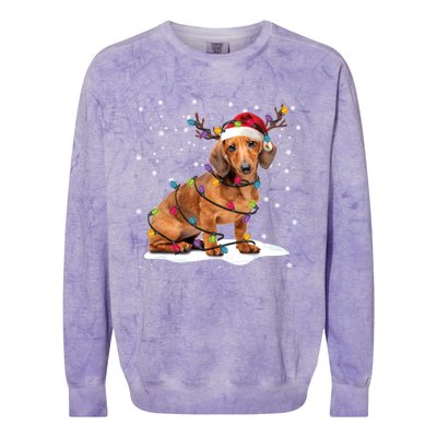 Dachshund Dogs Tree Christmas Sweater Xmas For Pet Dog Meaningful Gift Colorblast Crewneck Sweatshirt