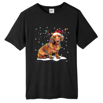 Dachshund Dogs Tree Christmas Sweater Xmas For Pet Dog Meaningful Gift Tall Fusion ChromaSoft Performance T-Shirt