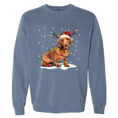 Dachshund Dogs Tree Christmas Sweater Xmas For Pet Dog Meaningful Gift Garment-Dyed Sweatshirt