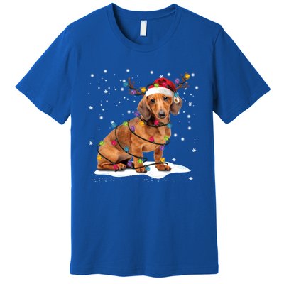 Dachshund Dogs Tree Christmas Sweater Xmas For Pet Dog Meaningful Gift Premium T-Shirt