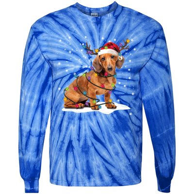 Dachshund Dogs Tree Christmas Sweater Xmas For Pet Dog Meaningful Gift Tie-Dye Long Sleeve Shirt