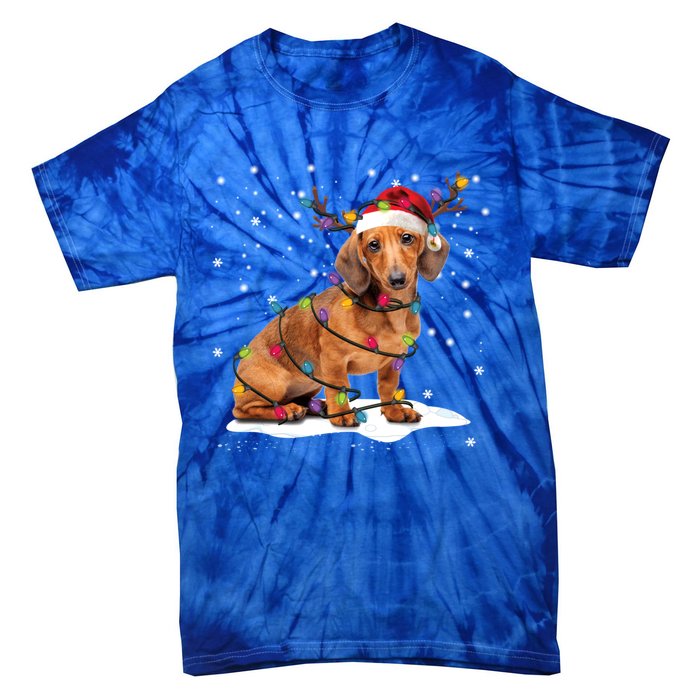 Dachshund Dogs Tree Christmas Sweater Xmas For Pet Dog Meaningful Gift Tie-Dye T-Shirt