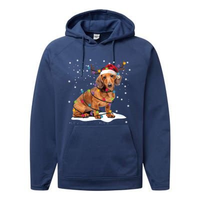 Dachshund Dogs Tree Christmas Sweater Xmas For Pet Dog Meaningful Gift Performance Fleece Hoodie