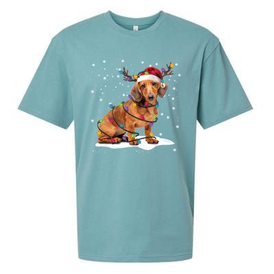 Dachshund Dogs Tree Christmas Sweater Xmas For Pet Dog Meaningful Gift Sueded Cloud Jersey T-Shirt