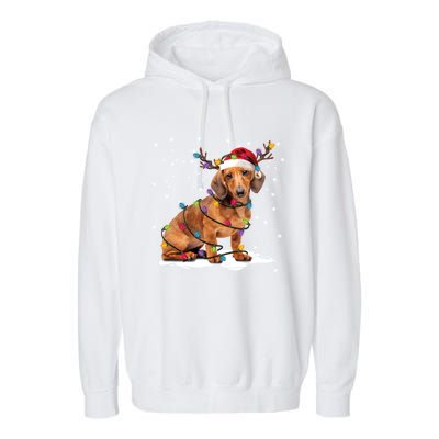 Dachshund Dogs Tree Christmas Sweater Xmas For Pet Dog Meaningful Gift Garment-Dyed Fleece Hoodie