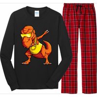 Dabbing Dinosaur T Rex Funny Dab Meme Long Sleeve Pajama Set