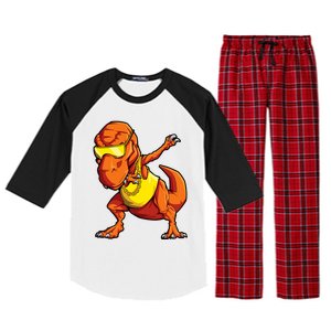 Dabbing Dinosaur T Rex Funny Dab Meme Raglan Sleeve Pajama Set