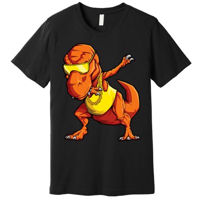 Dabbing Dinosaur T Rex Funny Dab Meme Premium T-Shirt