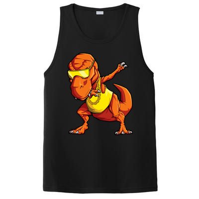 Dabbing Dinosaur T Rex Funny Dab Meme PosiCharge Competitor Tank