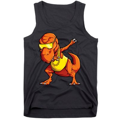 Dabbing Dinosaur T Rex Funny Dab Meme Tank Top