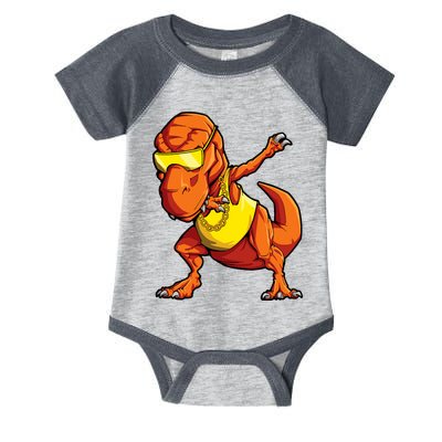 Dabbing Dinosaur T Rex Funny Dab Meme Infant Baby Jersey Bodysuit