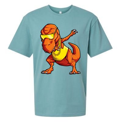 Dabbing Dinosaur T Rex Funny Dab Meme Sueded Cloud Jersey T-Shirt