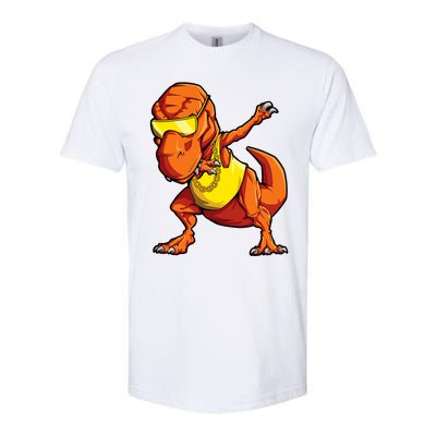 Dabbing Dinosaur T Rex Funny Dab Meme Softstyle CVC T-Shirt