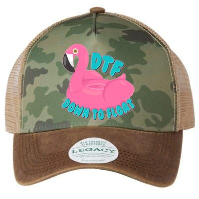 Dtf Down To Float Vacation Time Flamingo Floatie Legacy Tie Dye Trucker Hat