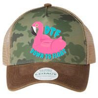 Dtf Down To Float Vacation Time Flamingo Floatie Legacy Tie Dye Trucker Hat