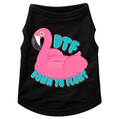 Dtf Down To Float Vacation Time Flamingo Floatie Doggie Tank