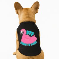 Dtf Down To Float Vacation Time Flamingo Floatie Doggie Tank
