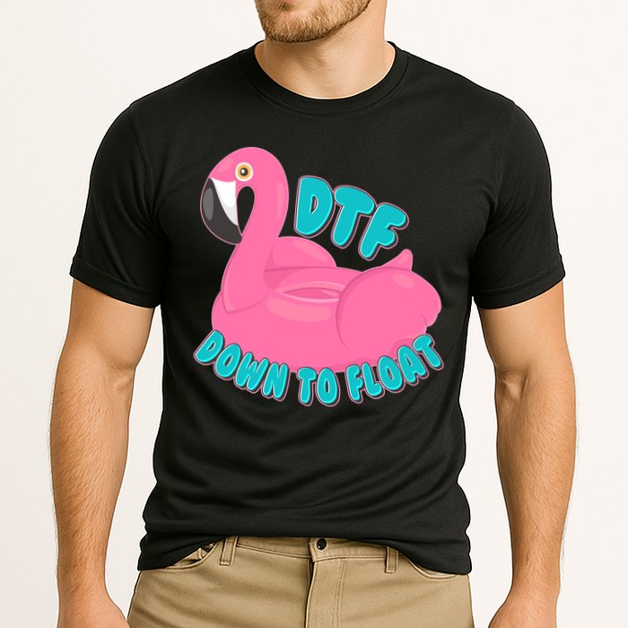 Dtf Down To Float Vacation Time Flamingo Floatie Cooling Performance Crew T-Shirt