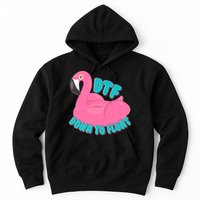 Dtf Down To Float Vacation Time Flamingo Floatie Hoodie