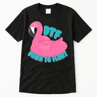 Dtf Down To Float Vacation Time Flamingo Floatie Tall T-Shirt