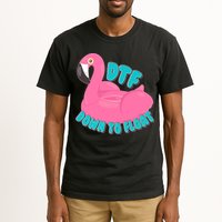 Dtf Down To Float Vacation Time Flamingo Floatie Tall T-Shirt