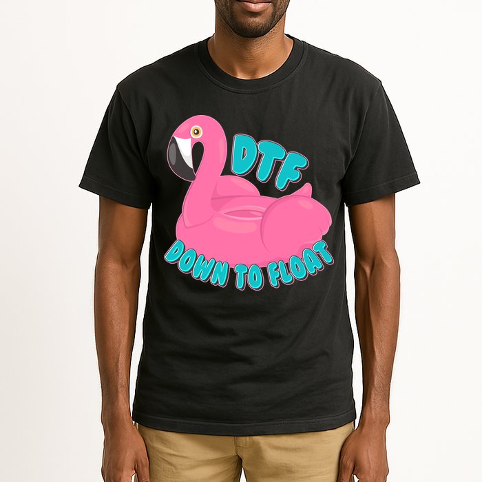 Dtf Down To Float Vacation Time Flamingo Floatie Tall T-Shirt