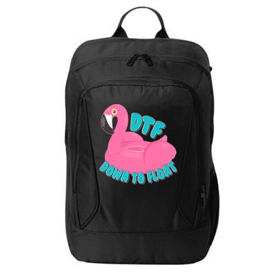 Dtf Down To Float Vacation Time Flamingo Floatie City Backpack