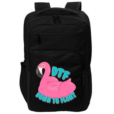Dtf Down To Float Vacation Time Flamingo Floatie Impact Tech Backpack
