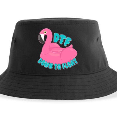 Dtf Down To Float Vacation Time Flamingo Floatie Sustainable Bucket Hat