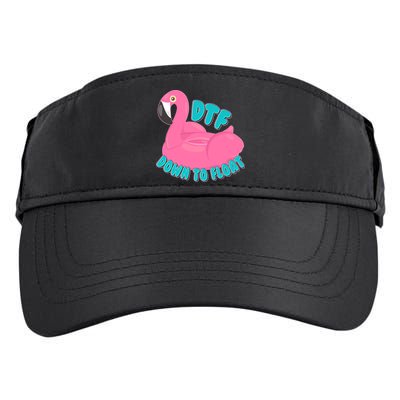 Dtf Down To Float Vacation Time Flamingo Floatie Adult Drive Performance Visor