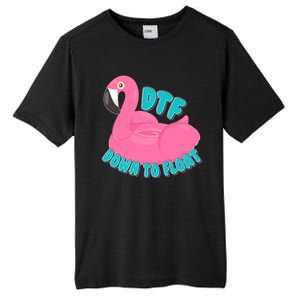 Dtf Down To Float Vacation Time Flamingo Floatie Tall Fusion ChromaSoft Performance T-Shirt