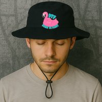 Dtf Down To Float Vacation Time Flamingo Floatie Legacy Cool Fit Booney Bucket Hat