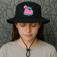 Dtf Down To Float Vacation Time Flamingo Floatie Legacy Cool Fit Booney Bucket Hat
