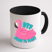 Dtf Down To Float Vacation Time Flamingo Floatie Mug
