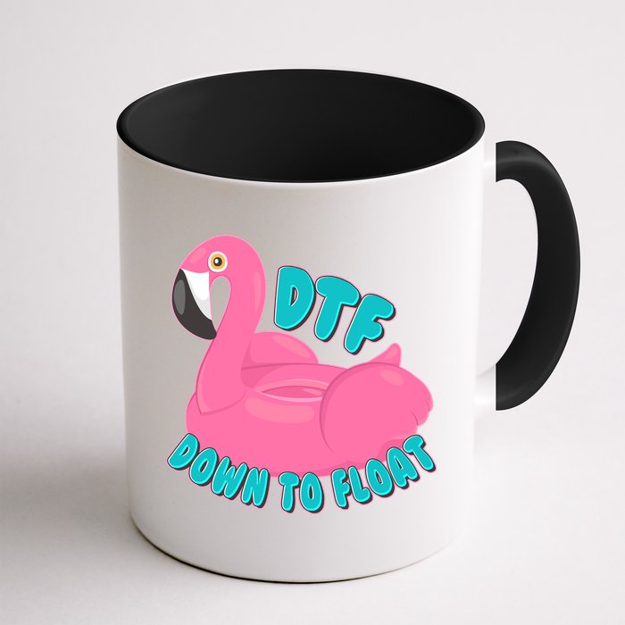 Dtf Down To Float Vacation Time Flamingo Floatie Mug