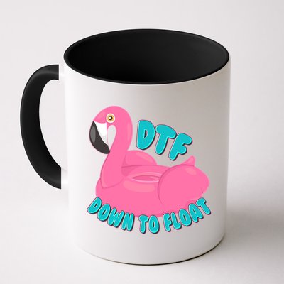Dtf Down To Float Vacation Time Flamingo Floatie Mug