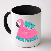 Dtf Down To Float Vacation Time Flamingo Floatie Mug