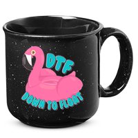Dtf Down To Float Vacation Time Flamingo Floatie 15oz Campfire Ceramic Mug