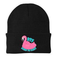Dtf Down To Float Vacation Time Flamingo Floatie Beanie