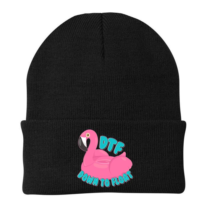 Dtf Down To Float Vacation Time Flamingo Floatie Beanie
