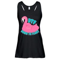 Dtf Down To Float Vacation Time Flamingo Floatie Ladies Essential Flowy Tank